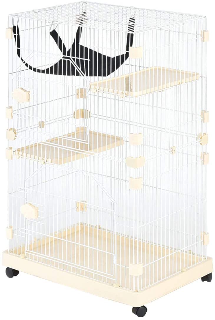 Cat cage two-stage casters