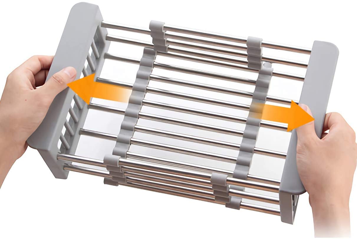 Draining basket expansion and contraction