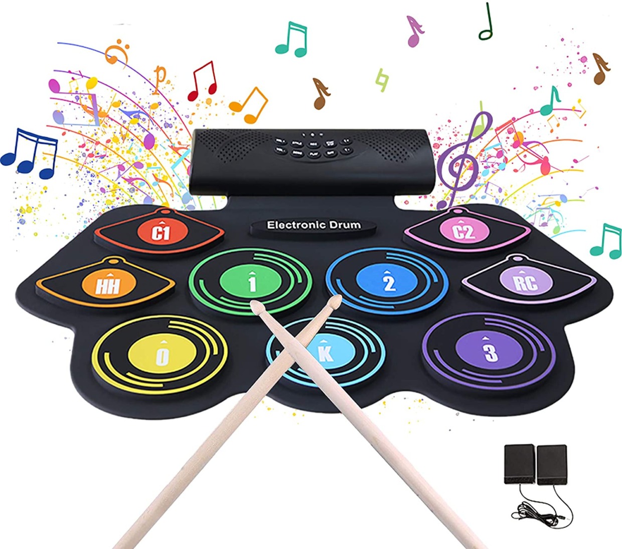 Electronic drum portable drum beginner nine drum pads