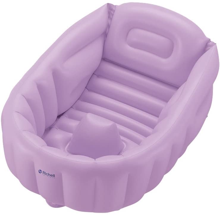 Fluffy baby bath W Purple