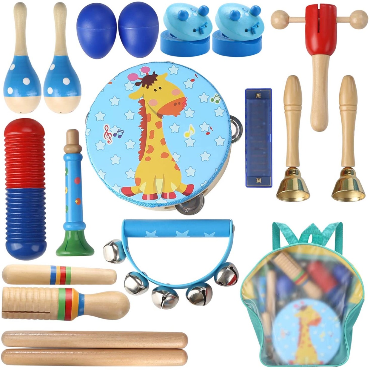 Percussion set musical instrument toys 18-piece set for children