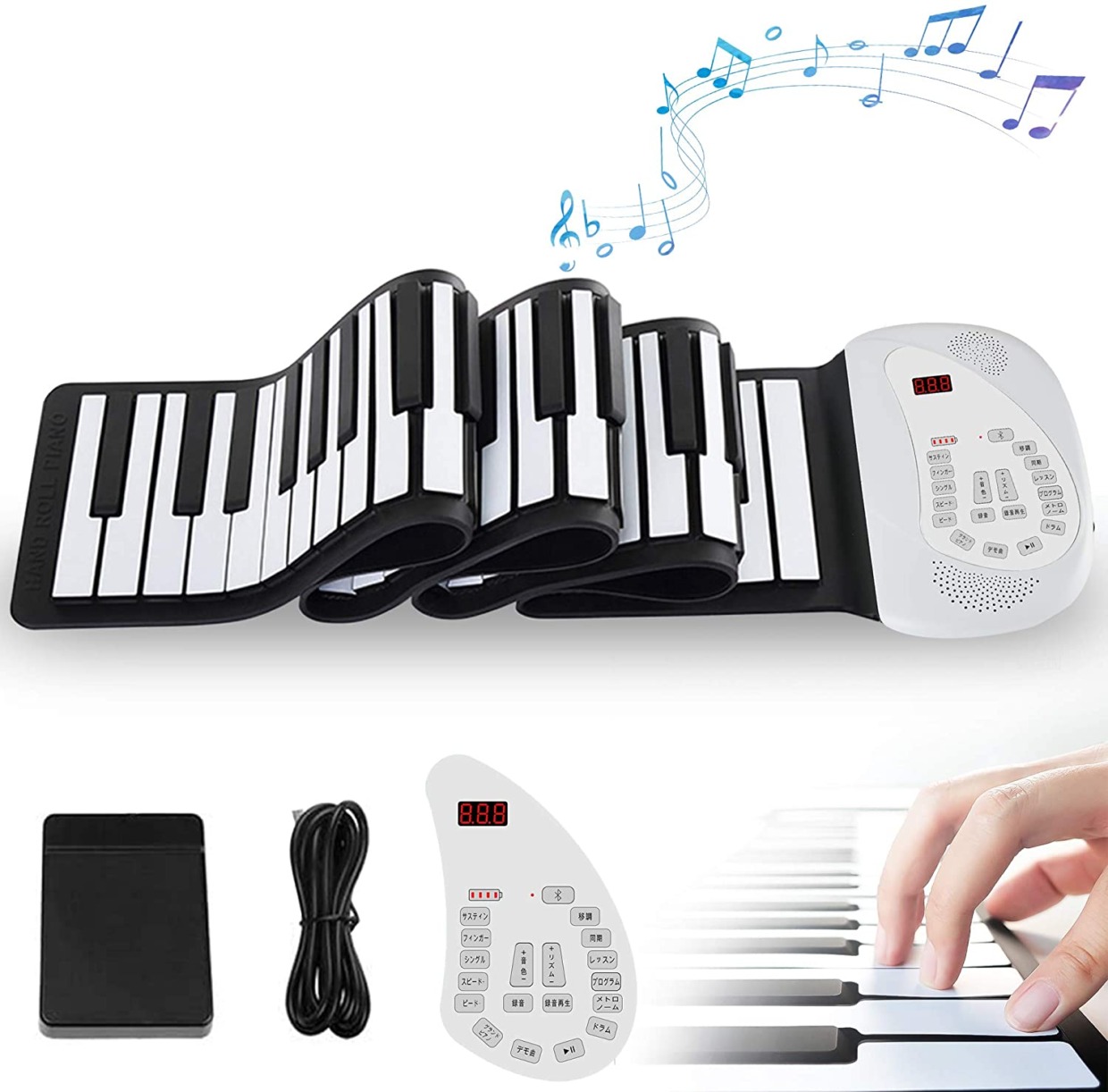 ロールピアノ 88鍵 日本語パネル 電子ピアノ